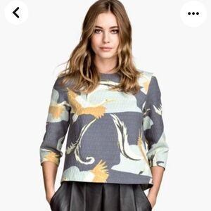 H&M crane pleated top NWOT